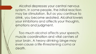 alcoholism and its effects on the central nervous system