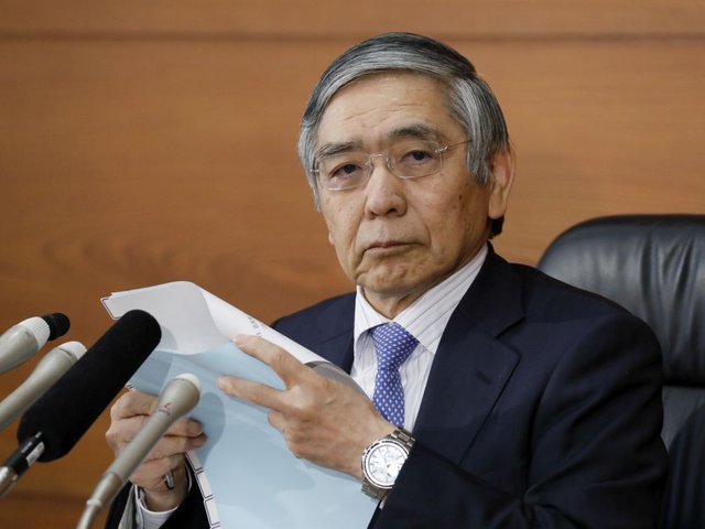 el jefe del banco de japón, haruhiko kuroda, se dirigió al parlamento (28.03.2018)