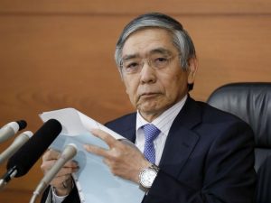 head of the bank of japan haruhiko kuroda addressed the parliament