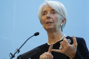 imf president christine lagarde speaks at a forum in st. petersburg