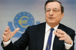 Przemówienie szefa EBC, Mario Draghi. Stawka jest utrzymywana na tym samym poziomie.